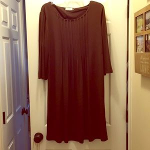 Calvin Klein pleated dress, Size 12, Brown